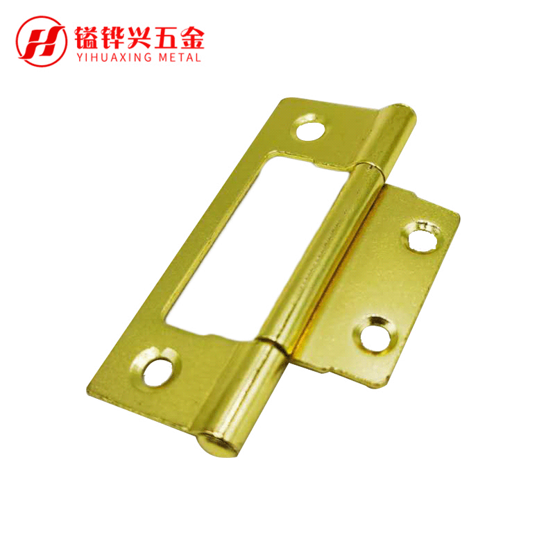 Manufactor Direct selling Bronze Gold 3 Picture Hinge Mute fold Indoor door lock 3 Hinge