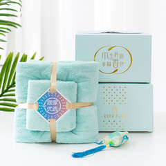 高密珊瑚絨兩件套禮盒批發香囊艾草成分吸水性強帶窗手提禮品禮盒