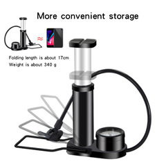 Bicycle pump, motorcycle aluminum alloy foot pedal, portable pump, folding pedal, air pump