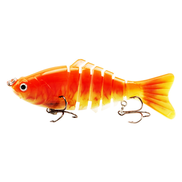 Large hard 7 segments minnow lure bait