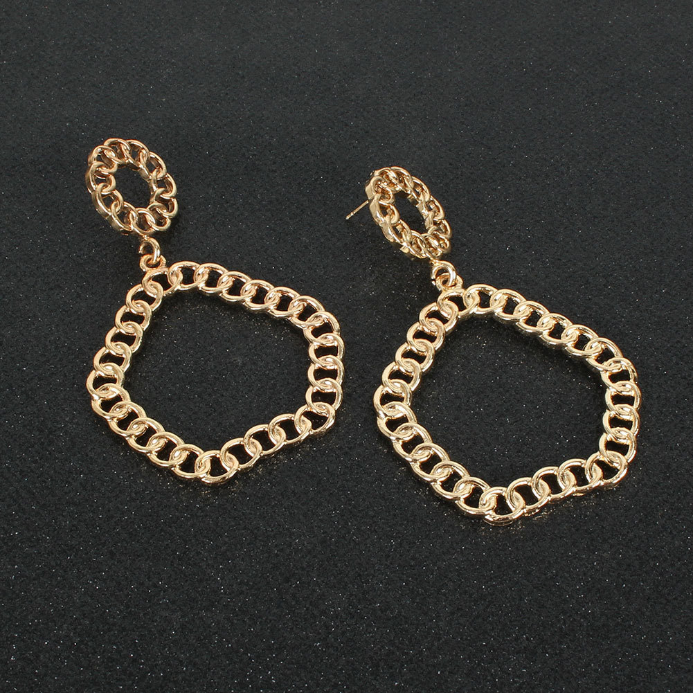 Alloy Geometric Minimalist Gold Earrings Wholesale Nihaojewelry display picture 3