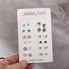 Fashionable earrings, 12 pair, city style, Aliexpress