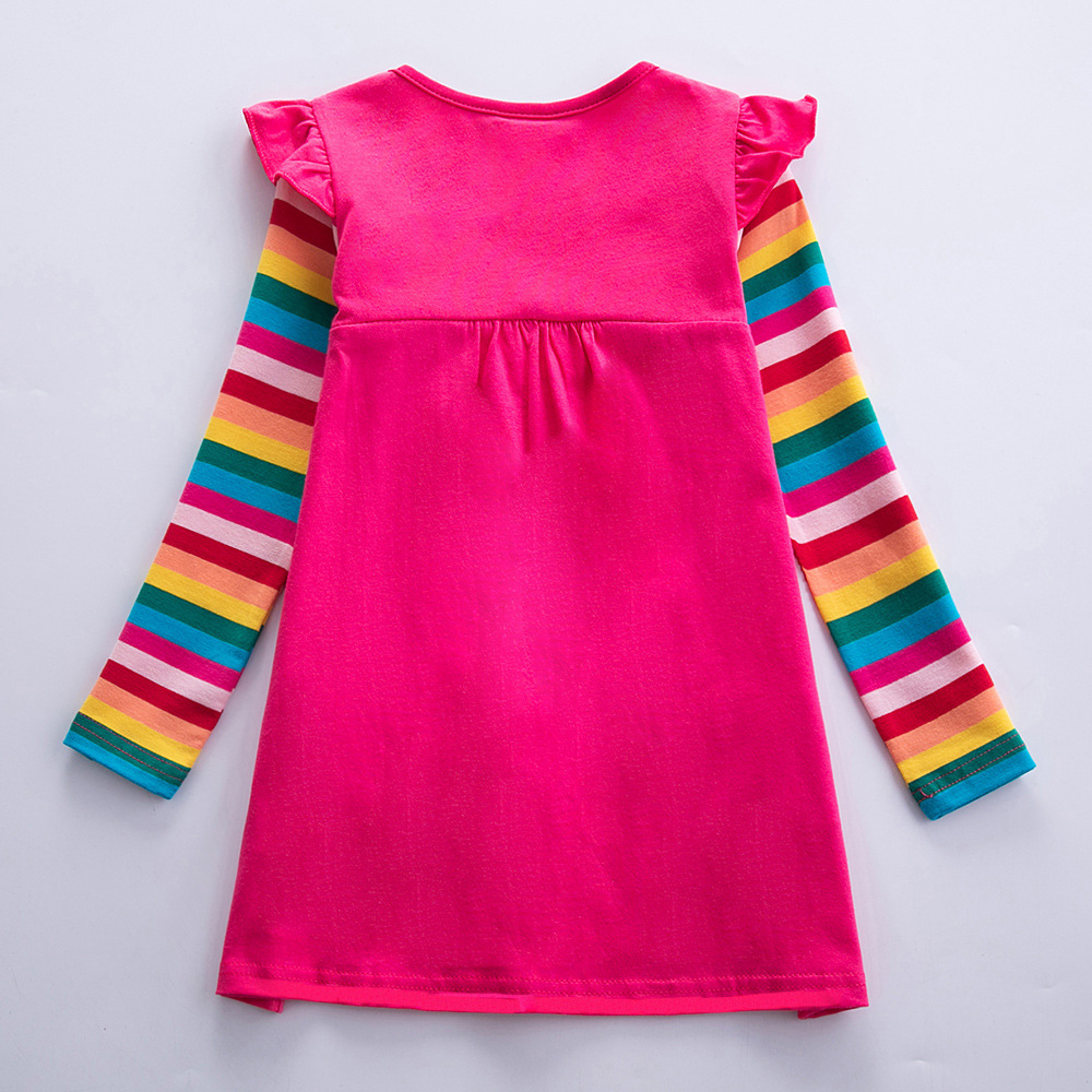 Fashion Star Stripe Patchwork Cotton Girls Dresses display picture 2