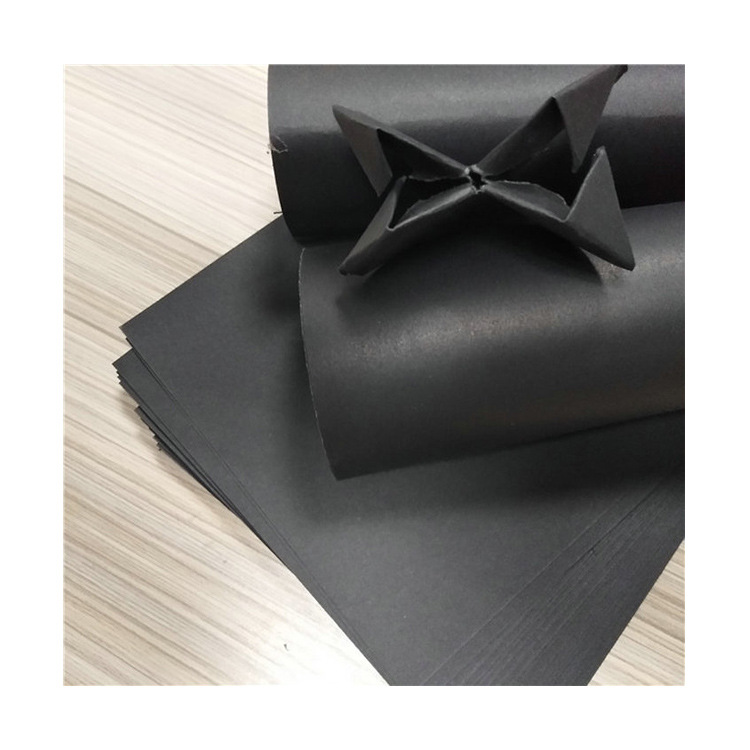 110克黑卡出口台湾高滑黑卡纸 广东中性黑卡纸厂家 120克黑卡