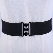 豹纹松紧 缝线韩版休闲松紧黑色系 腰带 单圈织带束腰女腰封 红封