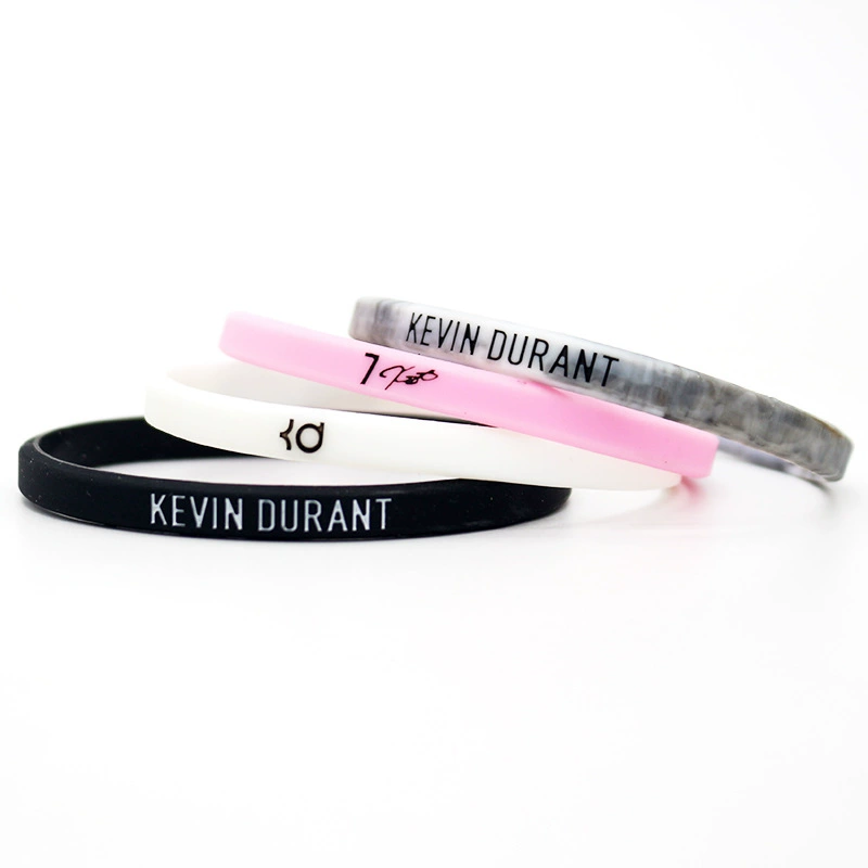Кремённая резиновая браслет с надписью NBA Net Team Star No. 7 Durant Signature Signature Circle 6mm Small Sports Luminous Silicon Silicon wristband