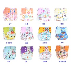 New Arrivals Colorful Ear-shaped Snaps Anti-leak Washable Cloth Diaper Eco-friendly Breathable Cartoon Multi-color