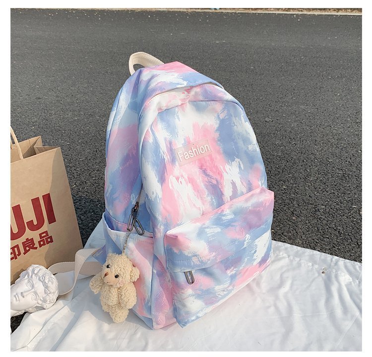 Schoolbag New Korean Fashion Gradient Color Tie-dye Girl Student Schoolbag Backpack Wholesale Nihaojewelry display picture 57