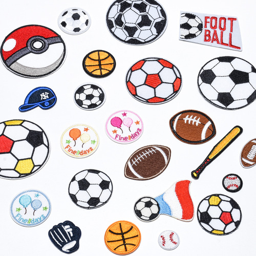 Trendy DIY computer embroidered chapter cloth patch football basketball sports series patches clothing accessories luggage accessories