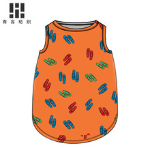 现代全涤仿棉汗布单面针织汗布 精梳26S抽象印花春夏宠物服布料