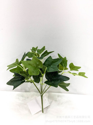 仿真綠植 植物牆裝飾綠葉點綴 單枝小把束綠蘿萬年青爬牆虎地瓜葉