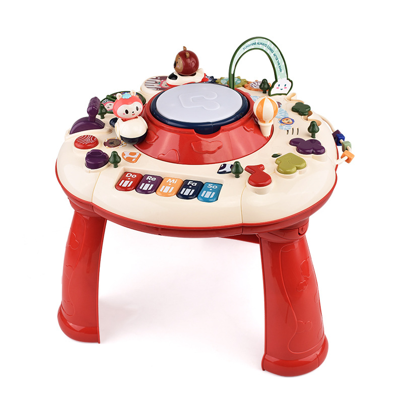Mesa de aprendizaje de inteligencia para niños bebé mesa de juegos multifunción mesa de juguetes de música bebé iluminación educación temprana juguetes educativos