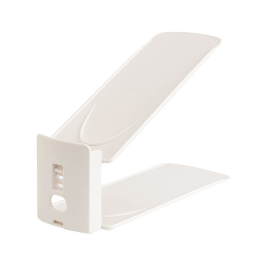 Creative plain double-layer adjustable simple shoe bracket dust-proof storage shoe rack home shoe storage rack