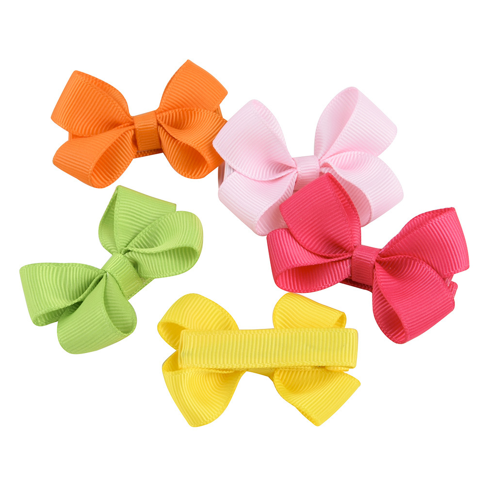 Creative New Contrast Color Three-dimensional Twisted Leaf Bow Children's Hair Accessories display picture 1