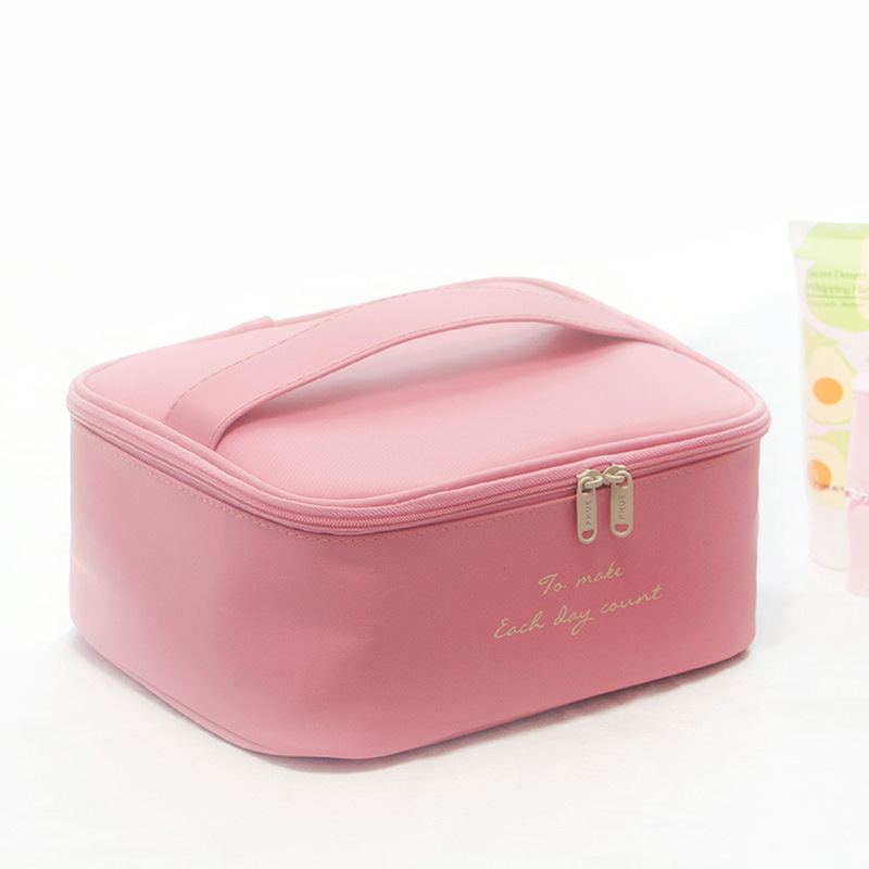新款8色分隔化妝包韓式戶外旅行收納袋防水便攜大容量手提化妝包
