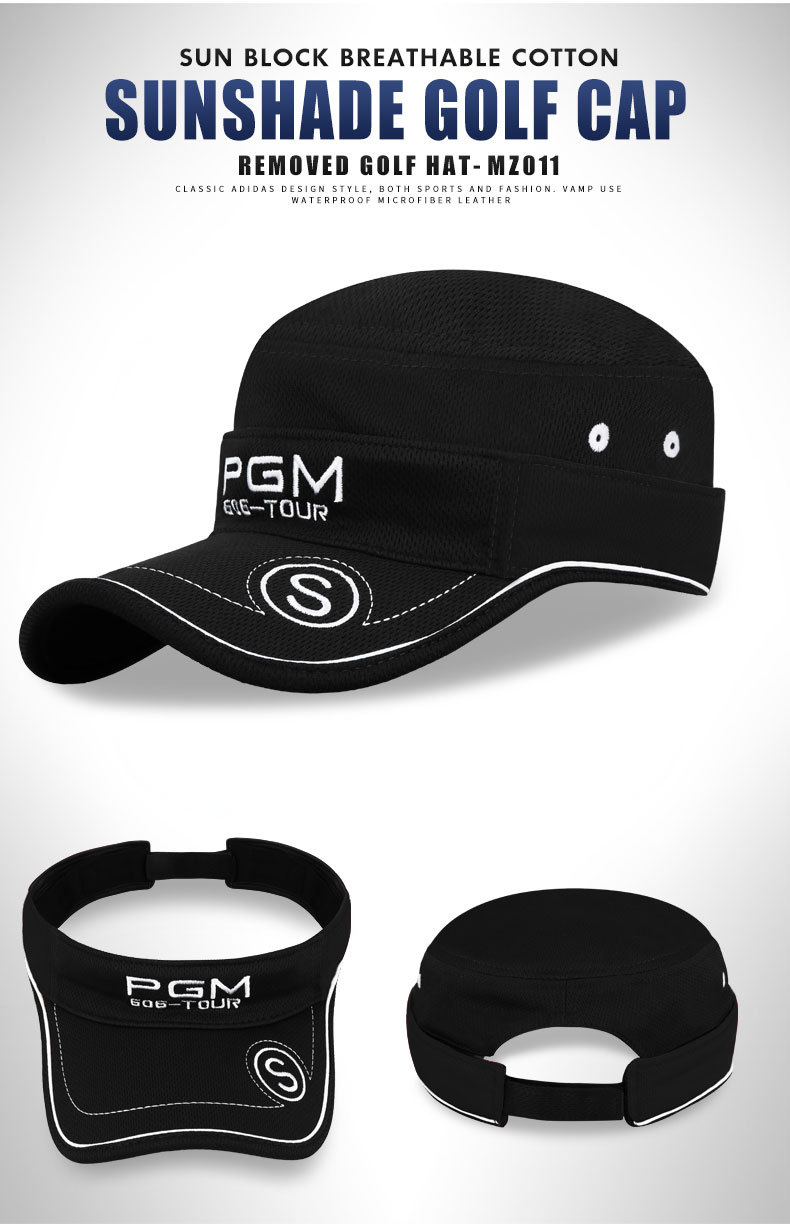 Mũ golf không đỉnh PGM chống nắng thoáng khí mùa hè đa năng — Màu đen, Xanh Navy, Màu trắng, Màu đỏ chi tiết 7