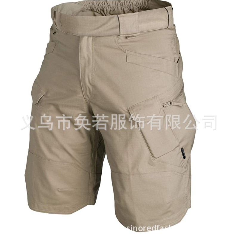 IX7城市战术短裤五分裤防水格子布男战术短裤特种兵军迷工装短裤