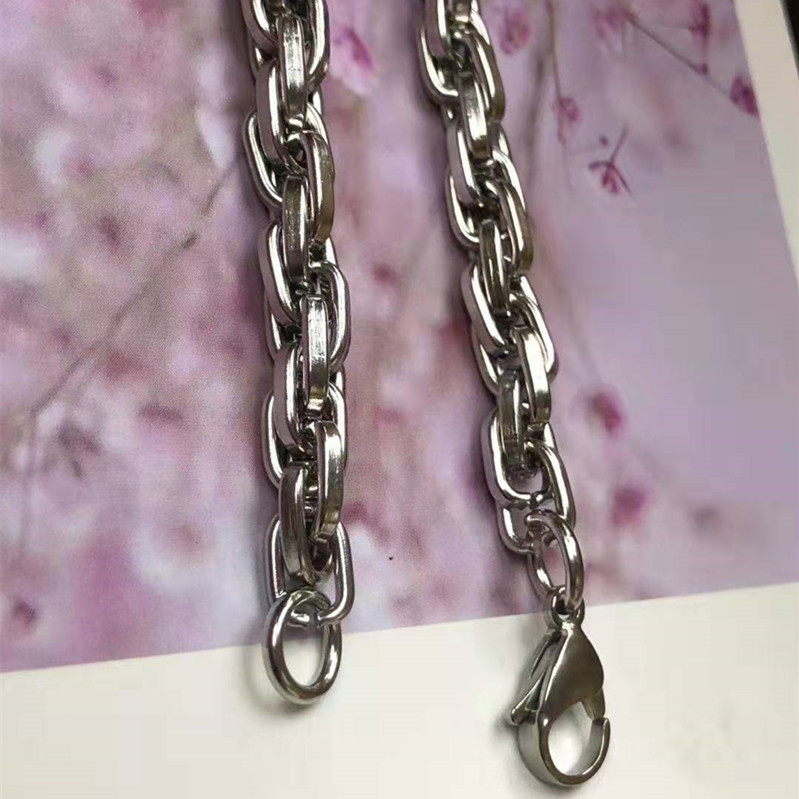 Personalised Twisted Rope Chain Necklace For Men Titanium Steel_voghion.com