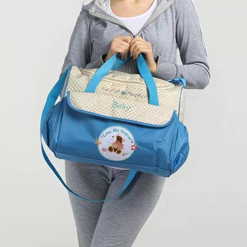 Cartoon Five-Piece Set Mommy Bag, Large Capacity Wholesale Mother Bag, Baby Outing Travel Shoulder Bag, Mother and Baby Bag