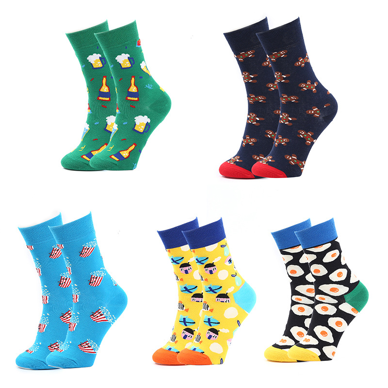 Unisex / men and women can be trendy color matching tube socks