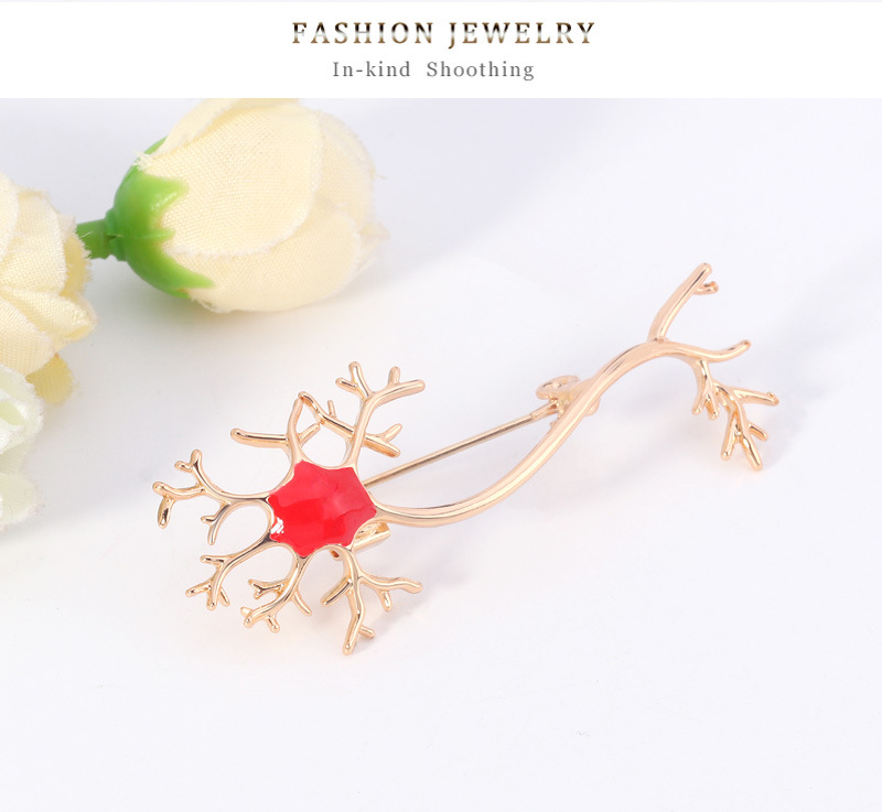 New Nerve Cell Brooch Alloy Drop Oil Brooch Suit Clothing Accessories Wholesale Nihaojewelry display picture 5