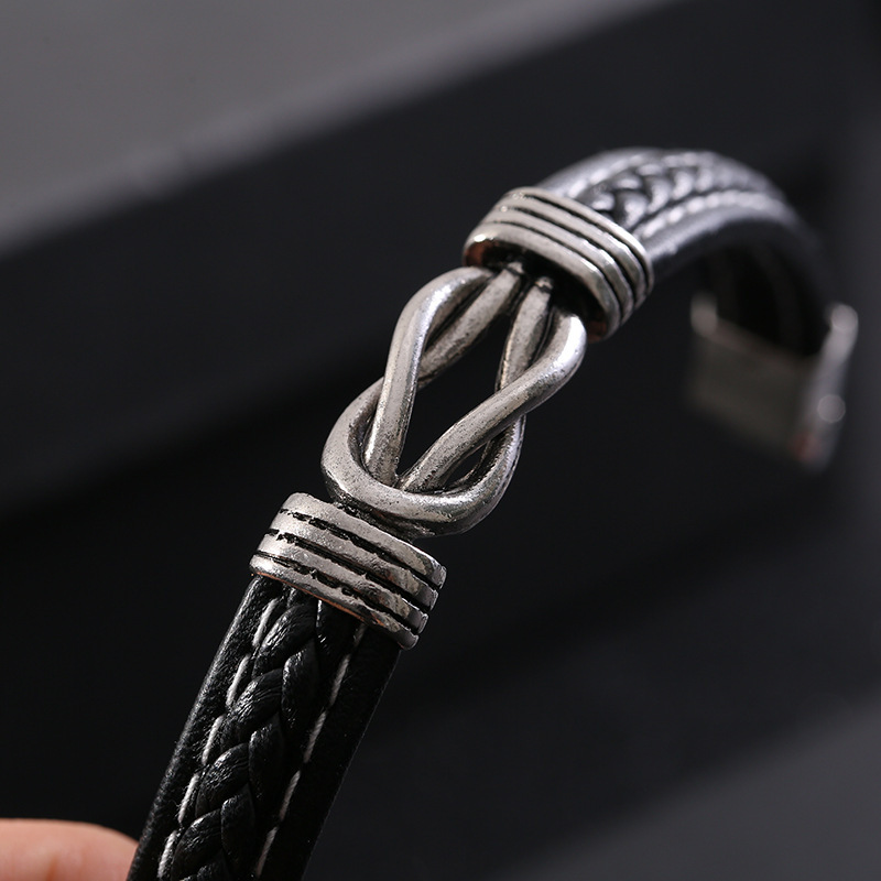 ebay wish European and American fashion bracelet men's leather bracelet hand gift bracelet wholesale foreign trade