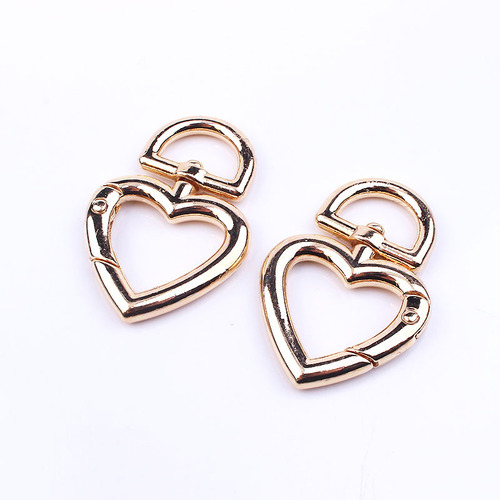 Heart-shaped metal keychain accessory, unique keychain, zinc alloy keychain chain decoration accessories DIY kit, keychain