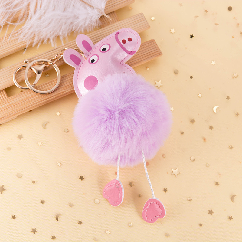 Creative cute cartoon polyurethane keychain