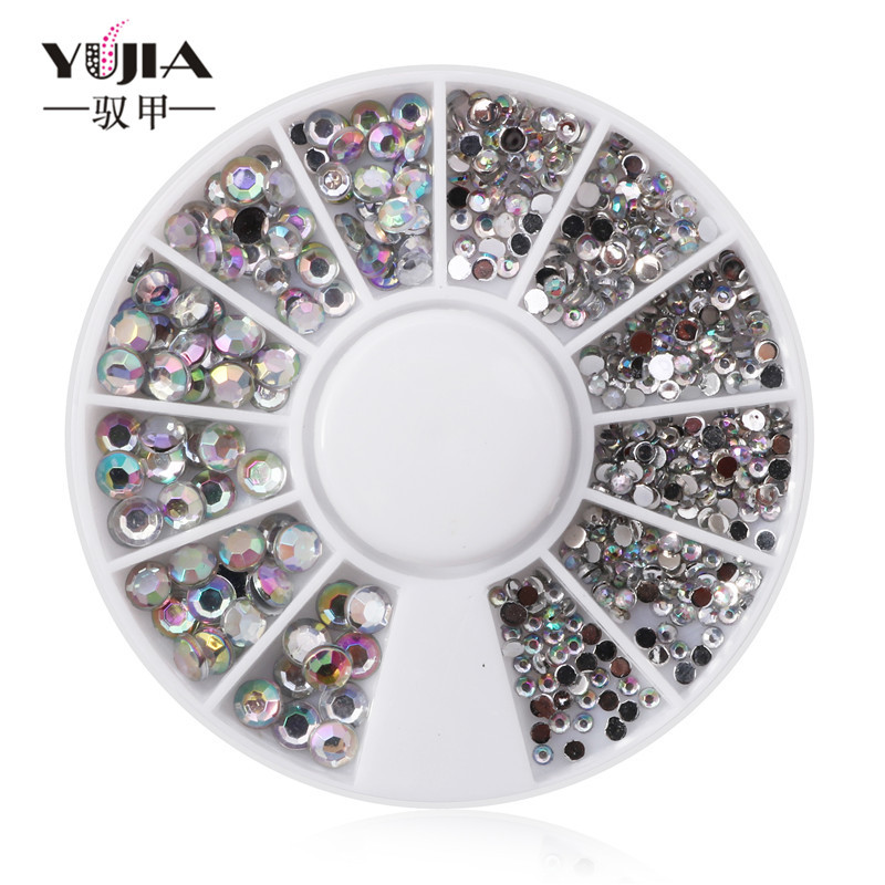 Especial transfronterizo para AliExpress eBay popular color de uñas diamante blanco AB imitación tabla diamante caja 6cm12 rejilla taladro de uñas