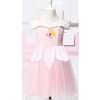 Small princess costume for princess, summer clothing sleevless, dress with sleeves, evening dress, with short sleeve