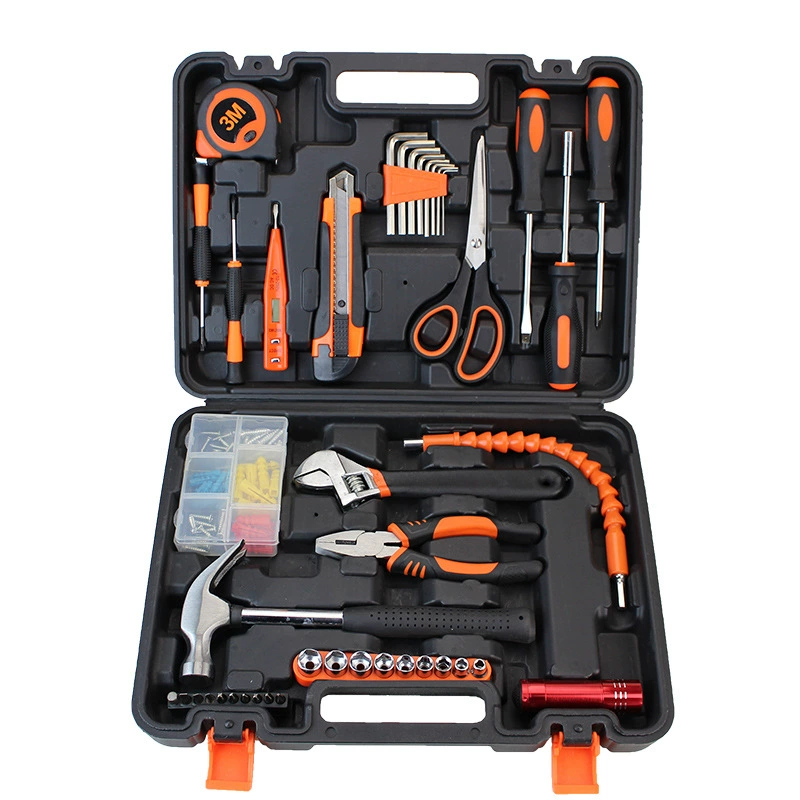 Hardware Toolbox Set, Multi-Piece Home Repair Kit, Portable Case, 9–157 pcs