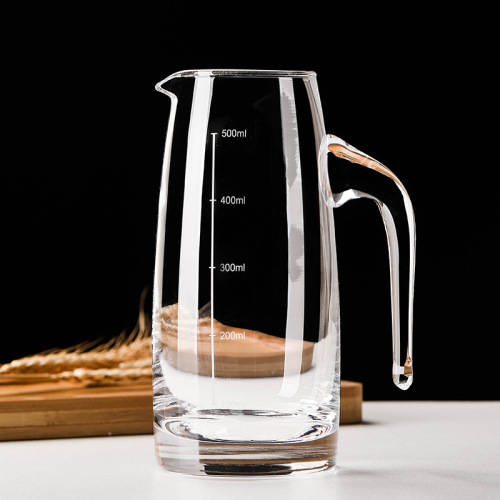 Home-use glass liquor decanter with a wine spoon red wine and white wine cup decanter with scale fair cup restaurant use 