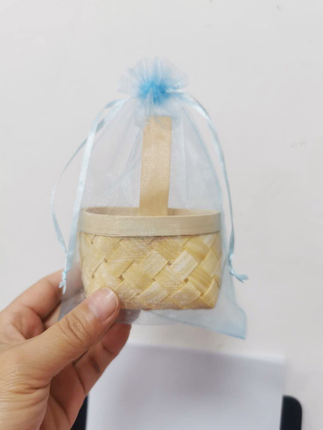 50g Weight Gift Bags, Candy Gift Basket Event & Party Supplies Wood Material Solid Color Pattern Pastoral Style Pastoral Solid Color Wood Gift Bags Candy Gift Basket 无