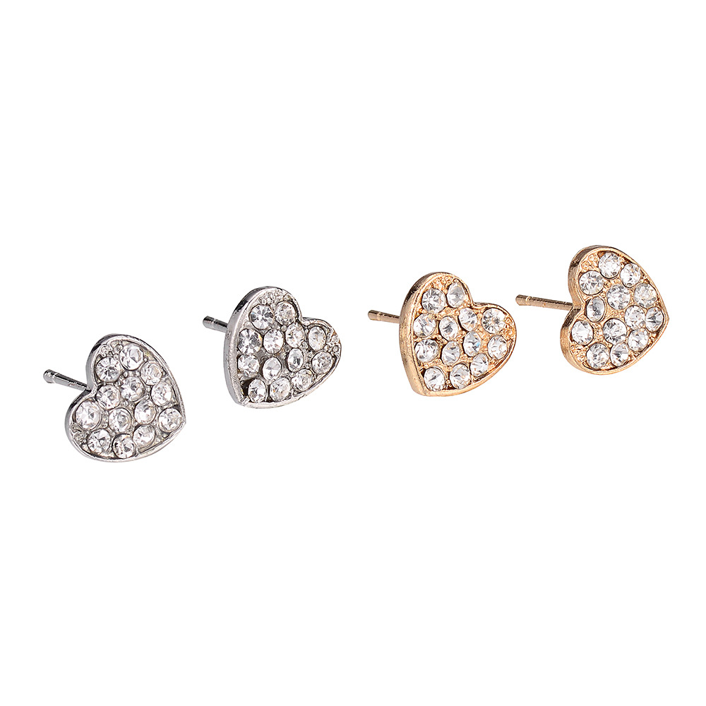 Boucles D&#39;oreilles En Alliage Diamant Coeur display picture 4