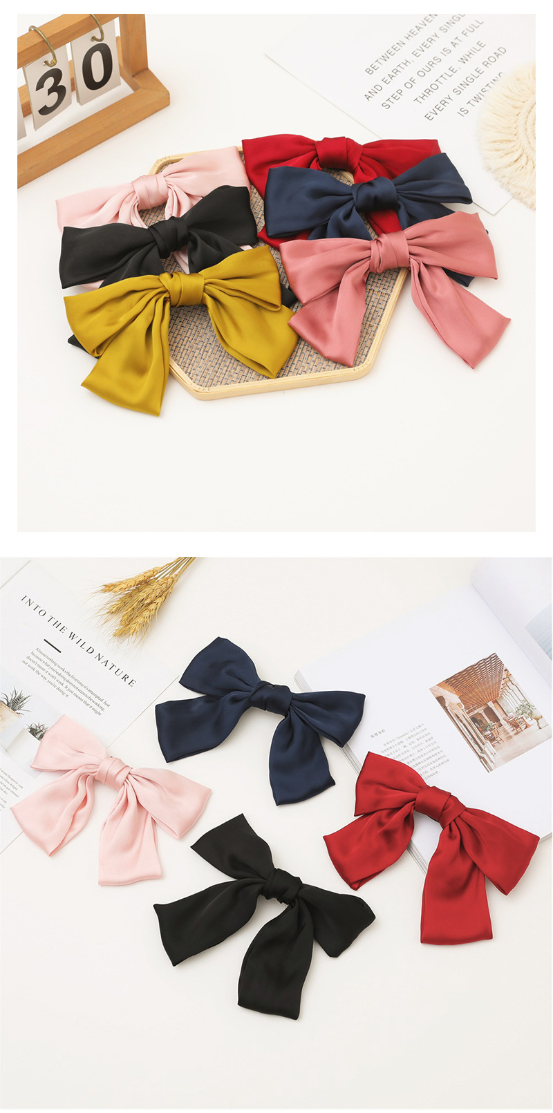 Big Bow Satin Hairpin display picture 4