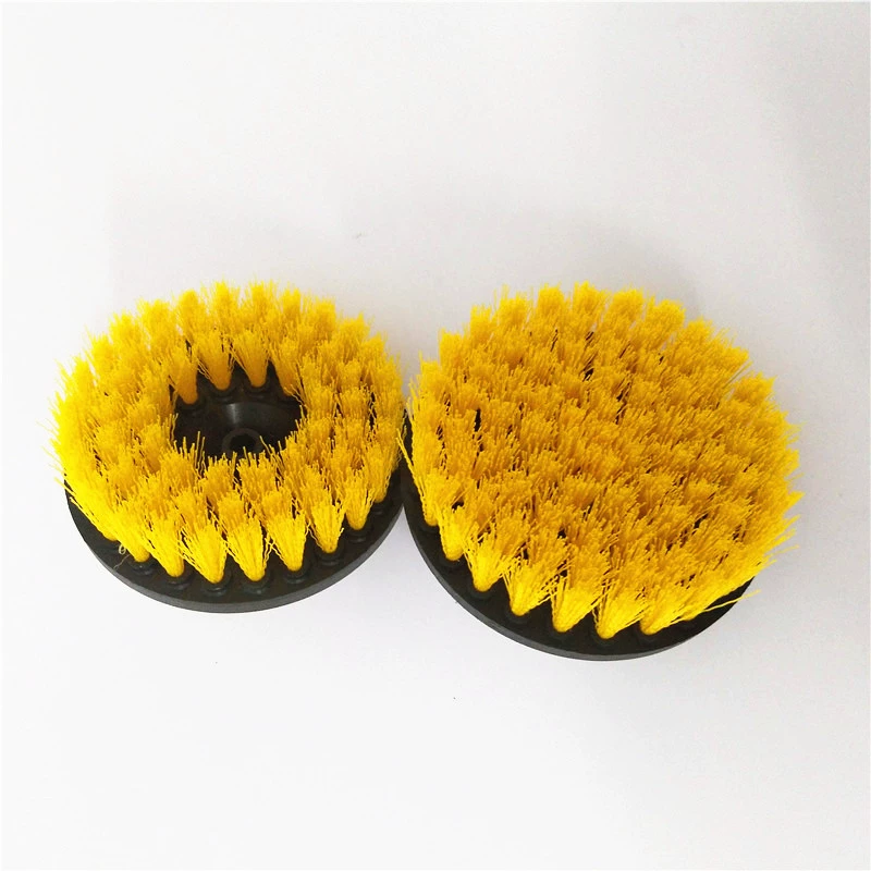 Набор из 2 предметов 5-дюймовая сплошная щетка полая щетка желтая нейлоновая щетка для чистки электродрели щетка для инструментов