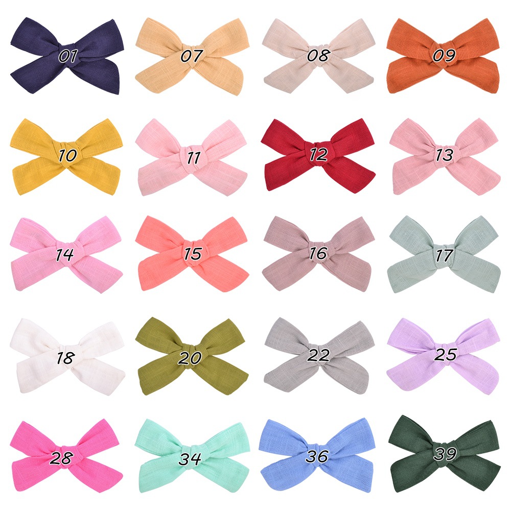 Fashion New Style Solid Color Fabric Bow Hairpin display picture 3