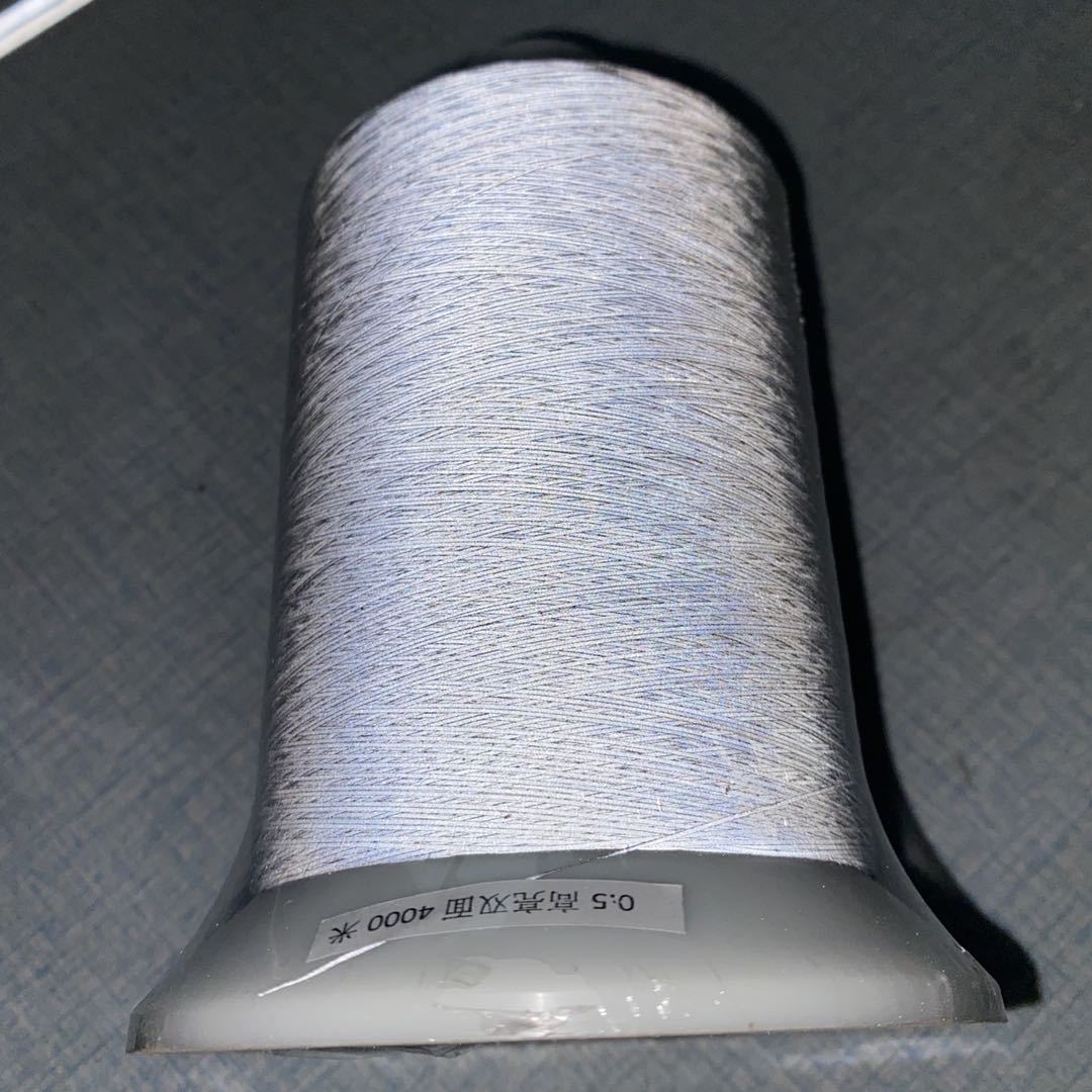 PET高亮反光膜丝 0.5mm宽银灰色双面环保反光丝 针织用反光布丝