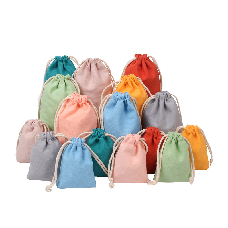 Basic Solid Color Cloth Drawstring Jewelry Packaging Bags 1 Piece display picture 2