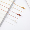 Copper chain, adjustable necklace, 18 carat, golden color, wholesale