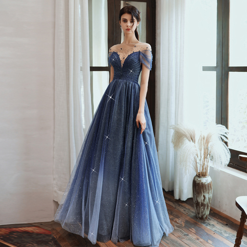 Hostess Dress, Women's High-End New Fashion Dreamy Banquet Elegant Long Toast Evening Dress Hostess Dress, Women's High-End New Fashion Dreamy Banquet Elegant Long Toast Evening Dress