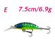 5 Colors Sinking Minnow Lures Deep Diving Minnow Lures Fresh Water Bass Swimbait Tackle Gear