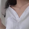 Diamond necklace, brand pendant, chain for key bag , Korean style, internet celebrity, simple and elegant design