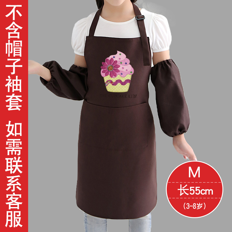 Niños de dibujos animados coreanos jugar casa cocina niños y niñas bebé arte pintura delantal logotipo personalizado
