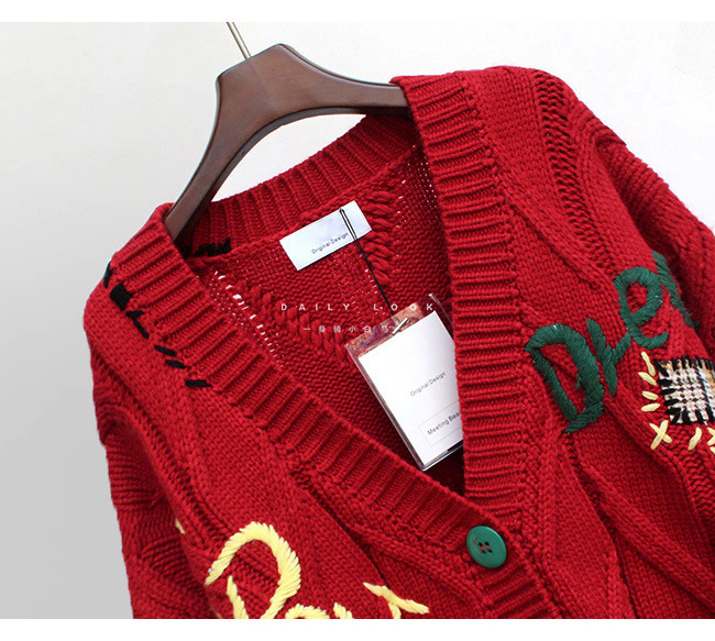 women s hand-embroidered loose knit cardigan nihaostyles clothing wholesale NSBY76848