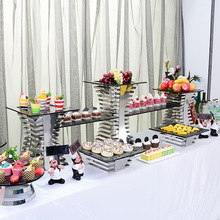 酒店自助餐台食物展示架甜品台摆件套装冷餐茶歇摆台蛋糕点心架子