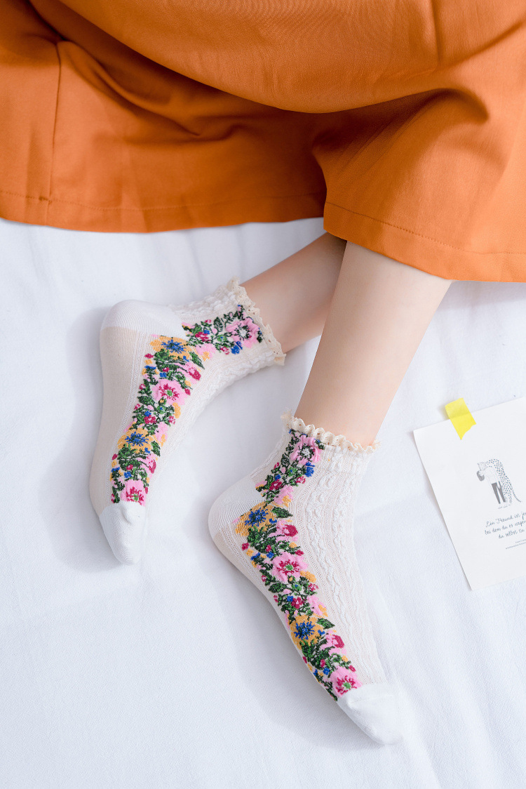 trendy floral socks NSFN30978