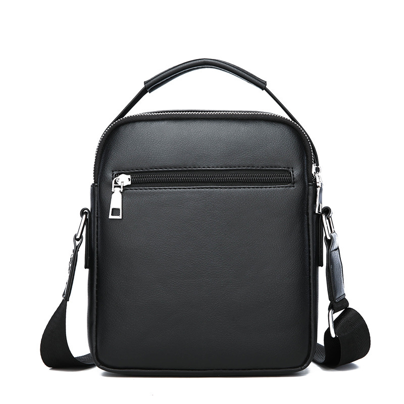 Herre helt nye trendy mænds stor kapacitet enkelt skulder dobbelt pull litchi mønster håndholdt diagonal krydstaske_voghion.com