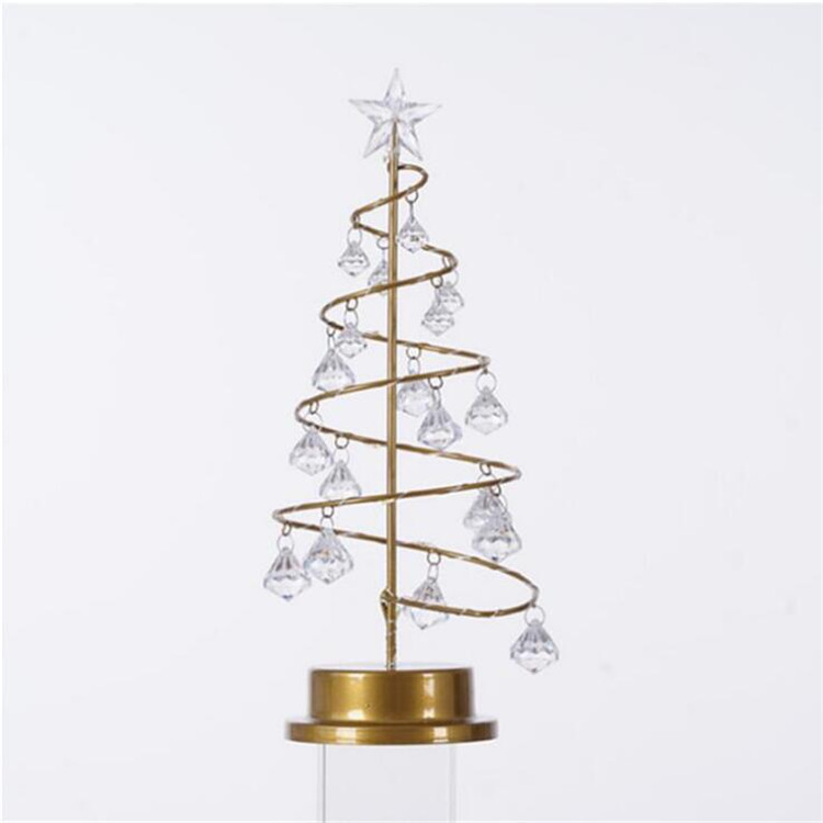 Año nuevo LLEVÓ la luz del árbol de cristal luminoso árbol decoración del hogar en línea sala de celebridades de Navidad pequeñas luces de colores