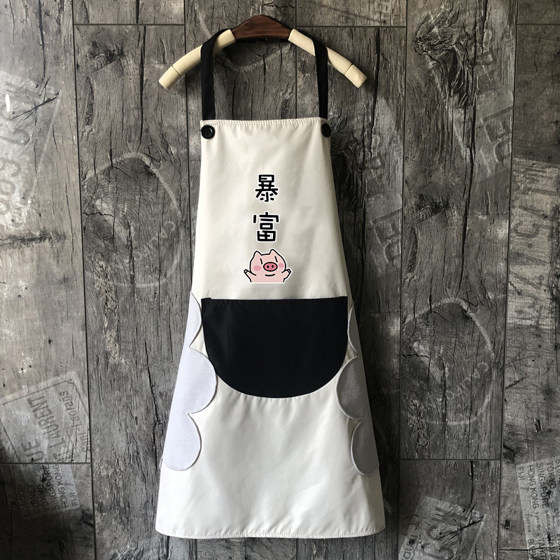 Cocina delantal hogar impermeable y a prueba de aceite falda moda mujer estilo coreano lindo japonés adulto ropa de trabajo hombres imprimible